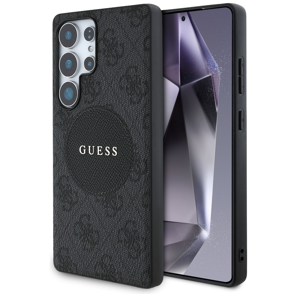 Guess 4G Circle Classic Logo MagSafe (GUHMS25LP4PGRSGK) kryt pre Samsung Galaxy S25 Ultra – Čierny KF2345868