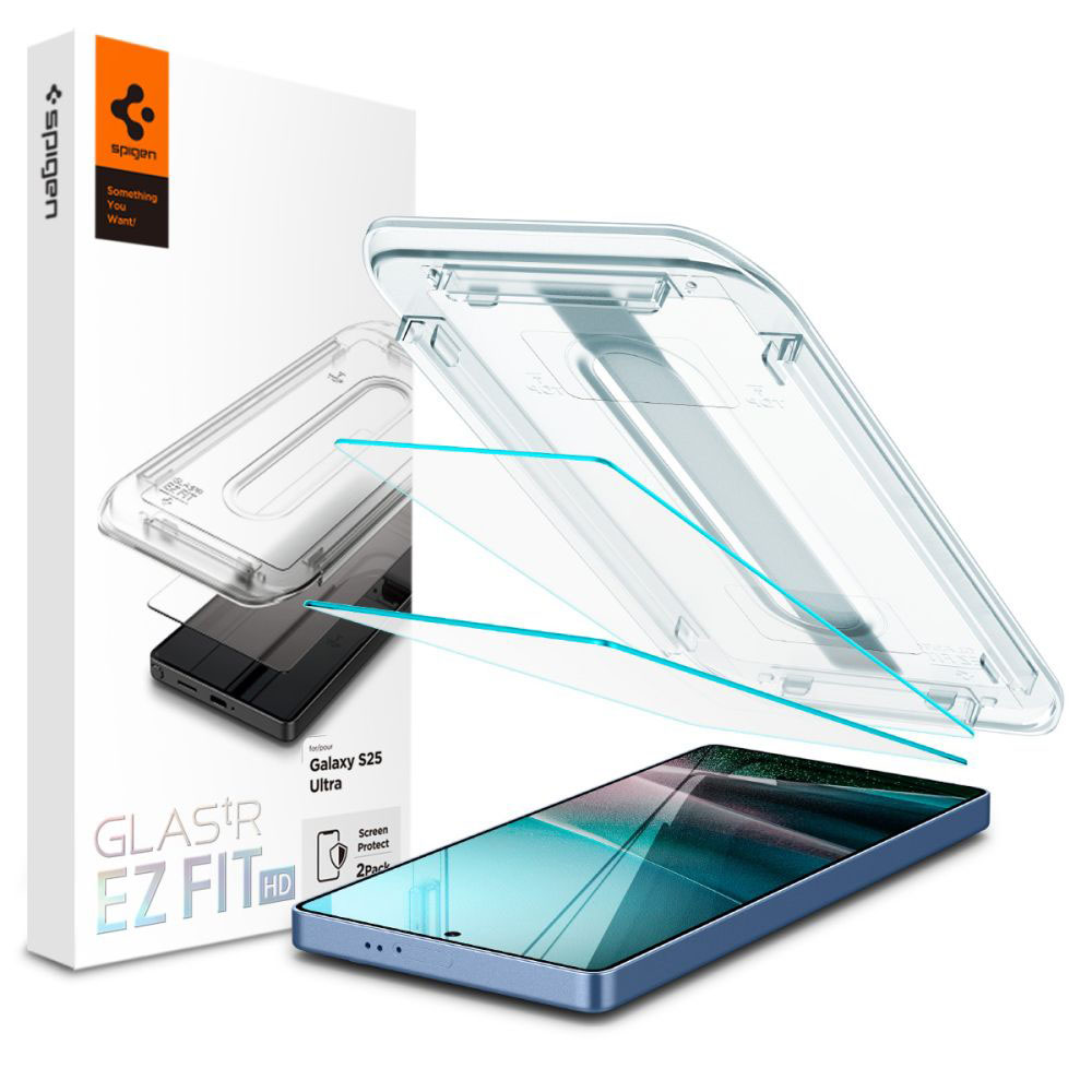 Spigen Glas.tR EZ-FIT HD (2 ks) ochranné sklo pre Samsung Galaxy S25 Ultra – Číre KF2346227
