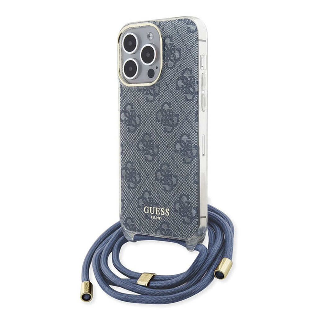 Guess - Crossbody Cord 4G Print (GUHCP15LHC4SEB) - iPhone 15 Pro - Blue KF2340128