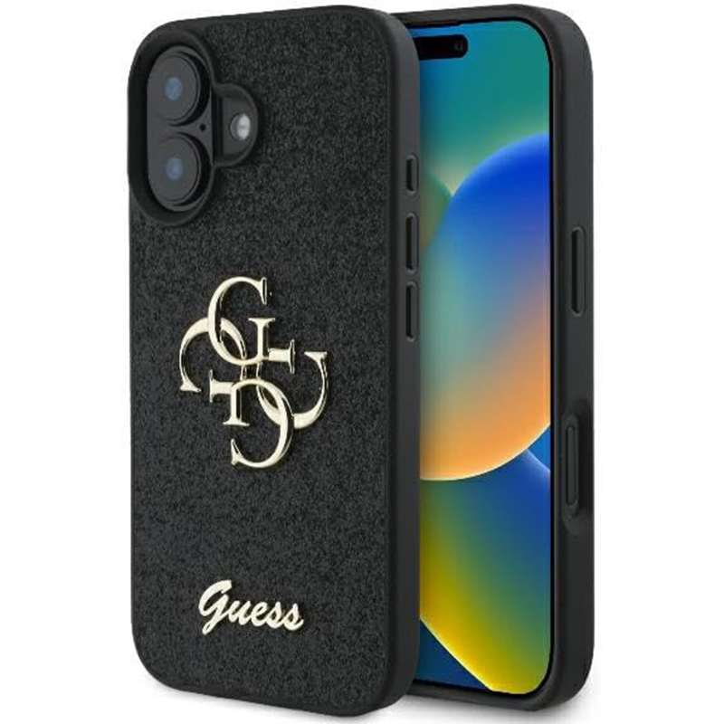 Guess - Glitter Fixed Big 4G (GUHCP16MHG4SGK) - iPhone 16 Plus - Black KF2339895