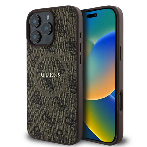 Guess - 4G Ring Classic Logo MagSafe (GUHMP16XG4GFRW) - iPhone 16 Pro Max - Brown KF2340442