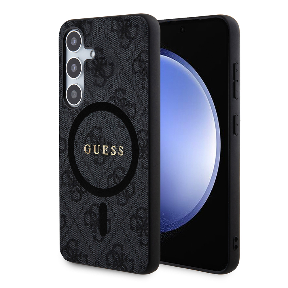 Guess - 4G Collection Leather MagSafe (GUHMS24SG4GFRK) - Samsung Galaxy S24 - Black KF2340286