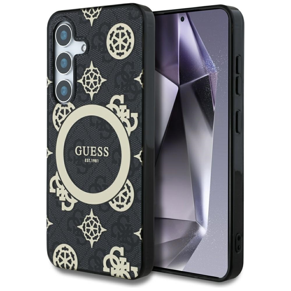 Guess - IML Peony On 4G Background MagSafe (GUHMS25SH4PYEEK) - Samsung Galaxy S25 - Black KF2345893