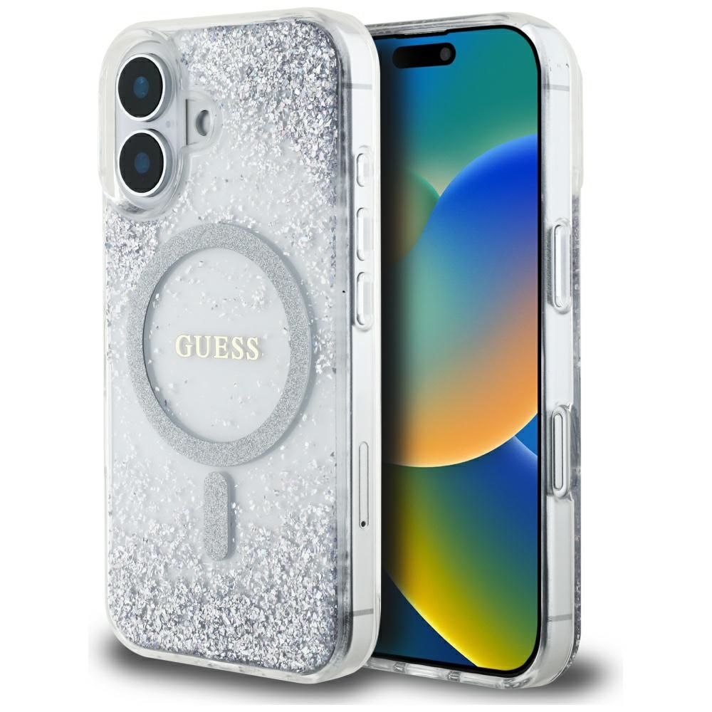 Guess - Hardcase Resin Gradient Glitter MagSafe (GUHMP16SRGRGES) - iPhone 16 - Silver KF2346281