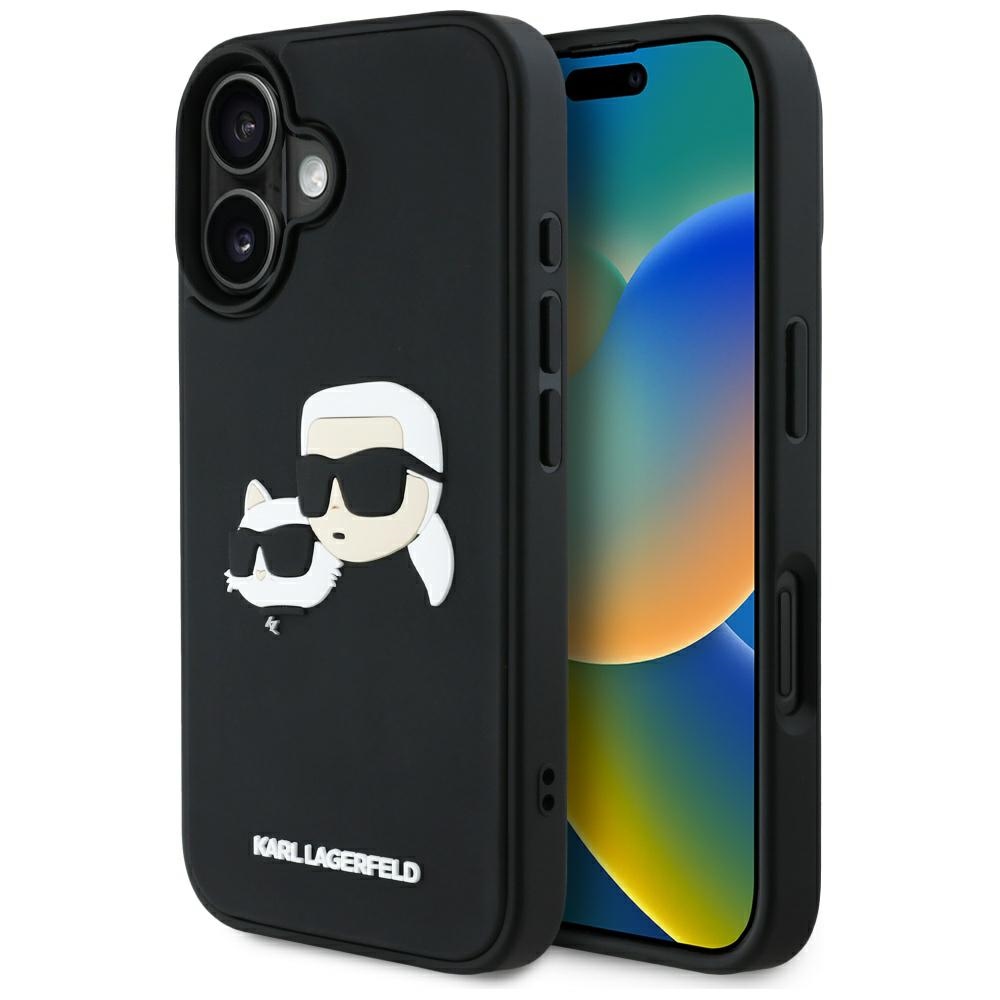 Karl Lagerfeld - 3D Design (KLHCP16SRBCKCHLK) - iPhone 16 - Rubber Karl&Choupette KF2346302
