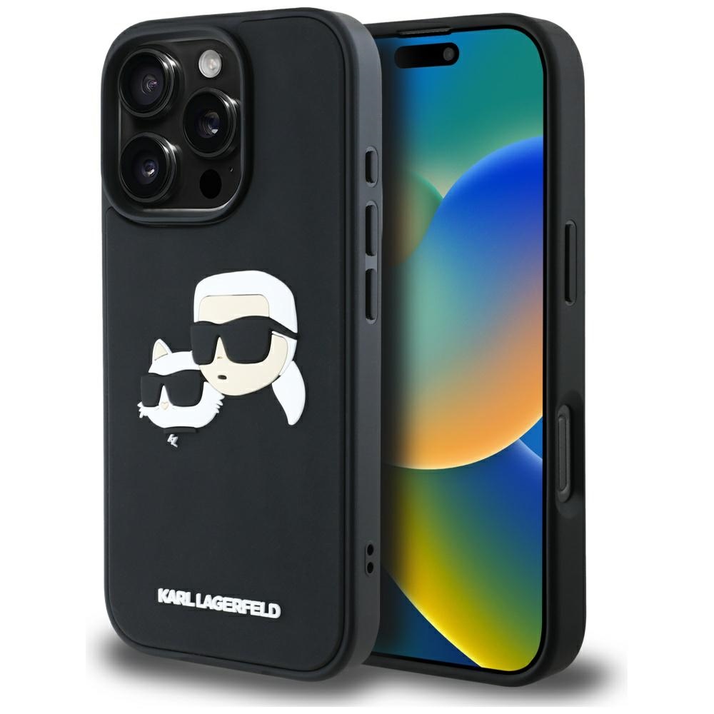 Karl Lagerfeld - 3D Design (KLHCP16XRBCKCHLK) - iPhone 16 Pro Max - Rubber Karl&Choupette KF2346304