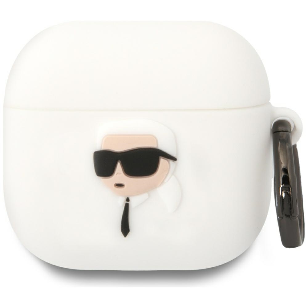 Karl Lagerfeld - Silicone NFT Karl Head 3D (KLA4RUNIKH) - Apple AirPods 4 - White KF2346314
