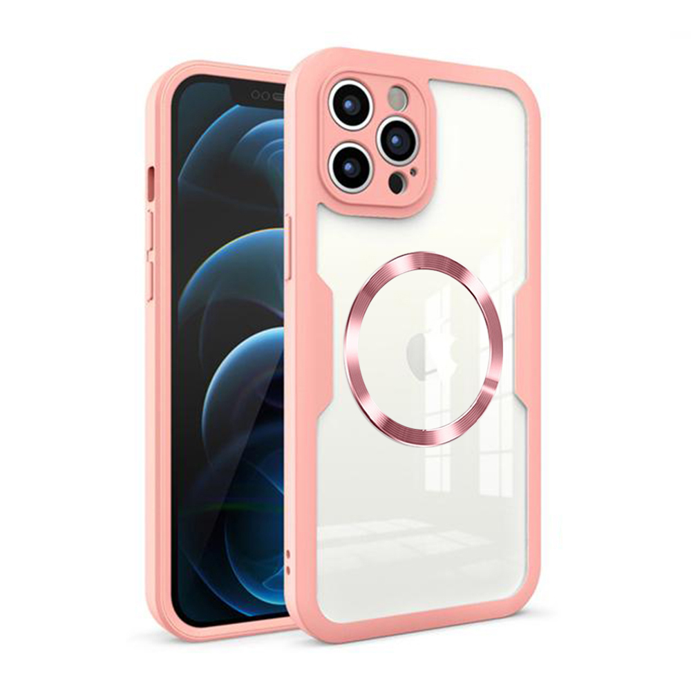 Techsuit ColorVerse 360 MagSafe Series + Screen Protector – 360° ochranný kryt s MagSafe a ochrannou fóliou – iPhone 12 Pro Max – ružový KF2335955