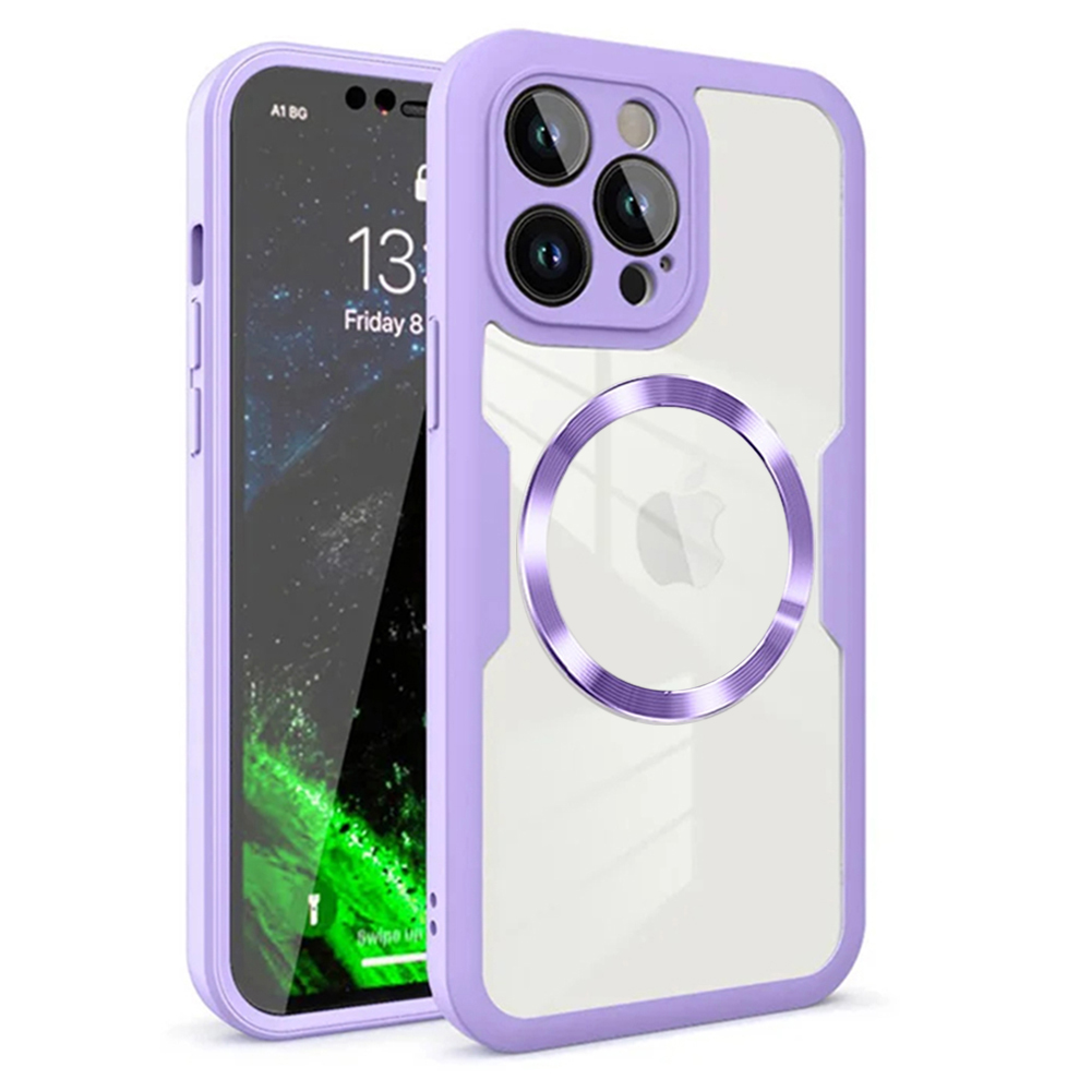 Techsuit ColorVerse 360 MagSafe Series + Screen Protector – 360° ochranný kryt s MagSafe a ochrannou fóliou – iPhone 12 Pro – fialový KF2335961
