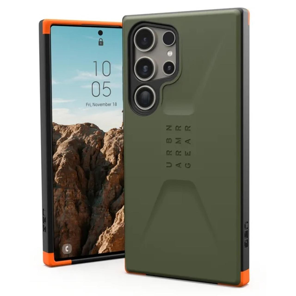 UAG Civilian – nárazuvzdorný ochranný kryt – Samsung Galaxy S24 Ultra – olivový (Olive Drab) KF2342998