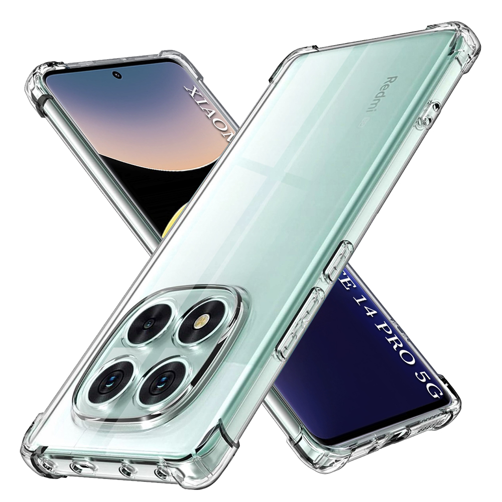 Techsuit - Shockproof Clear Silicone - Xiaomi Redmi Note 14 Pro 5G / Poco X7 - Clear KF2341755