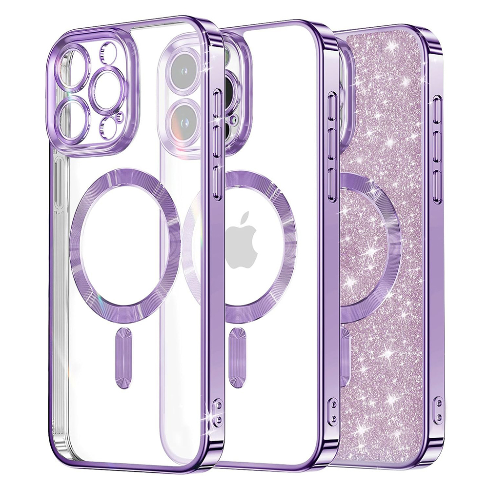 Techsuit - Luxury Glitter MagSafe - iPhone 13 Pro Max - Light Purple KF2324946