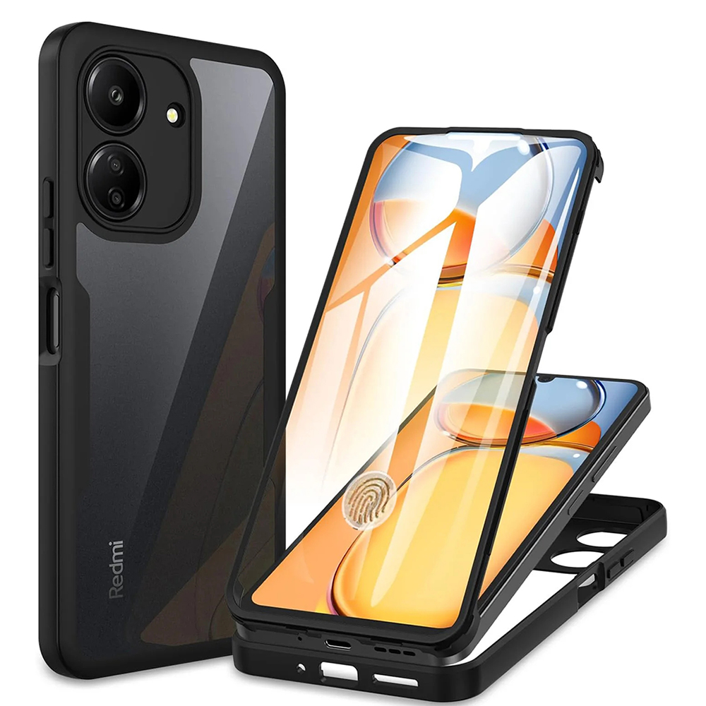 Techsuit - ColorVerse 360 Series + Screen Protector - Xiaomi Redmi 13C 4G / Poco C65 - Black KF2326843