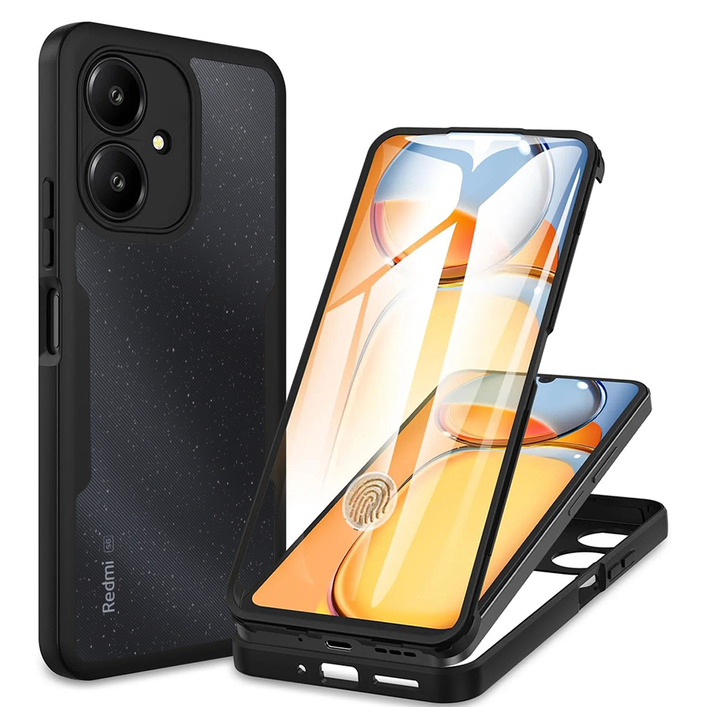 Techsuit - ColorVerse 360 Series + Screen Protector - Xiaomi Redmi 13C 5G / Poco M6 - Black KF2326847