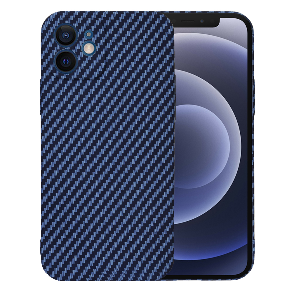 Techsuit - Carbonite FiberShell - iPhone 12 - Cyan KF2331403