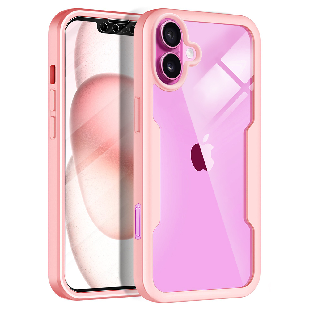 Techsuit - ColorVerse 360 Series + Screen Protector - iPhone 16 Plus - Pink KF2332043
