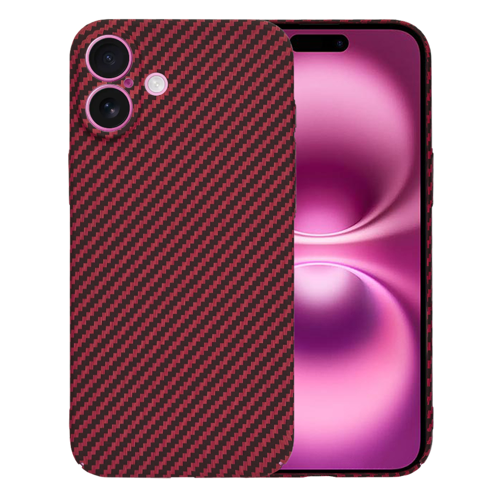 Techsuit - Carbonite FiberShell - iPhone 16 Plus - Red KF2333463