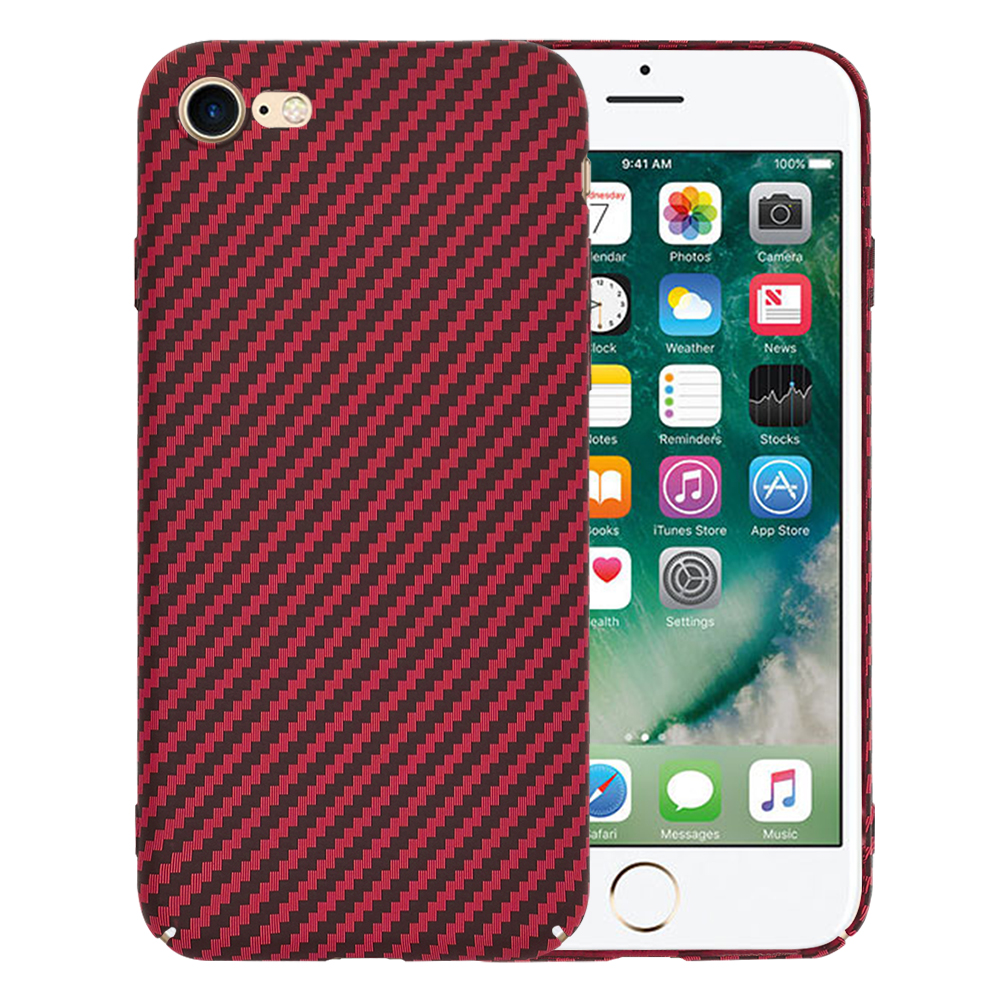 Techsuit - Carbonite FiberShell - iPhone 7 / iPhone 8 / iPhone SE 2, SE 2020 / iPhone SE 3, SE 2022 - Red KF2333885