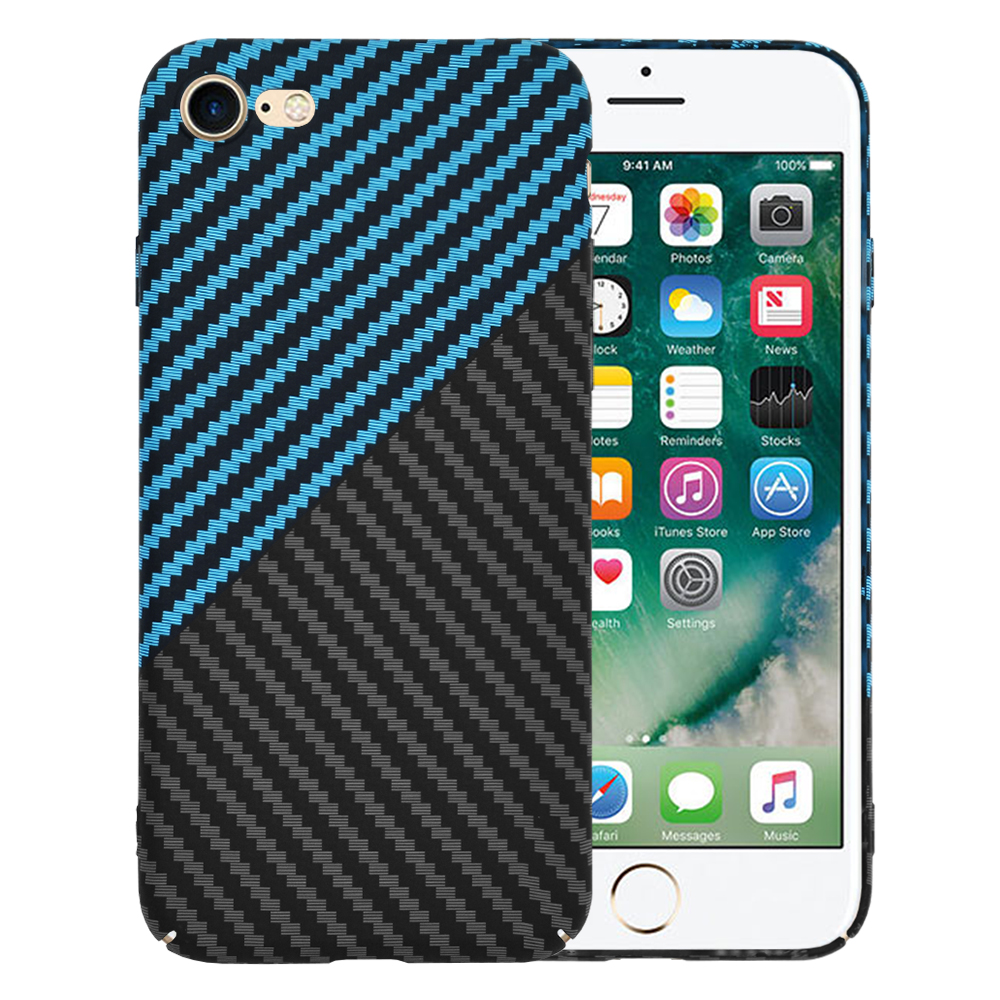 Techsuit - Carbonite FiberShell - iPhone 7 / iPhone 8 / iPhone SE 2, SE 2020 / iPhone SE 3, SE 2022 - Blue Pulse KF2333886