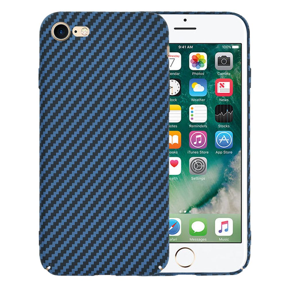 Techsuit - Carbonite FiberShell - iPhone 7 / iPhone 8 / iPhone SE 2, SE 2020 / iPhone SE 3, SE 2022 - Cyan KF2333889