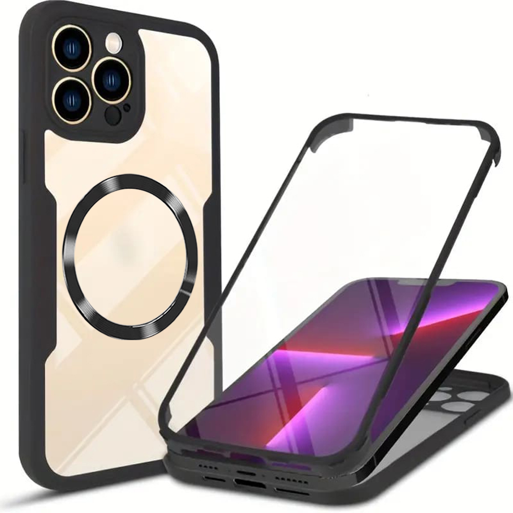 Techsuit - ColorVerse 360 MagSafe Series + Screen Protector - iPhone 13 Pro Max - Black KF2335978