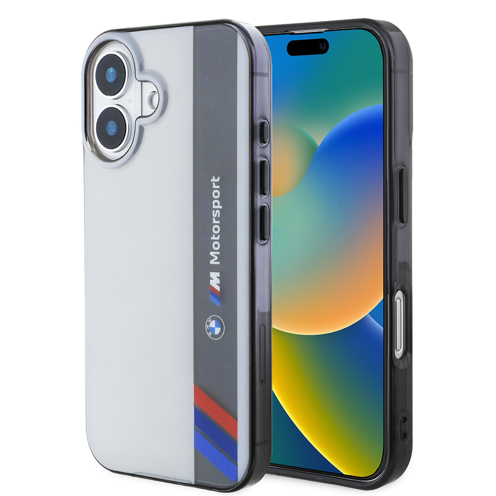 BMW - Hardcase Motorsport IML Vertical Stripe (BMHCP16M23HTFEG) - iPhone 16 Plus - Grey KF2345142