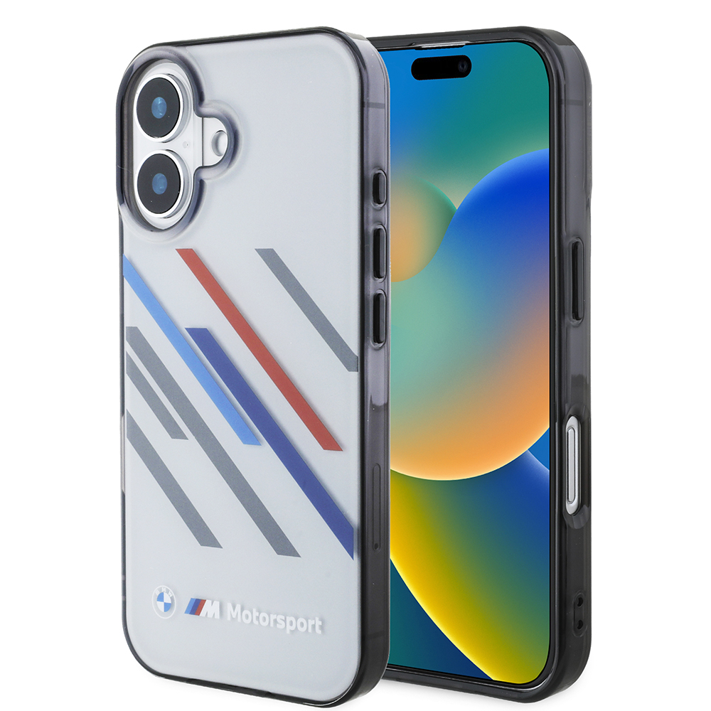 BMW - Hardcase Motorsport IML Random Stripes (BMHCP16M23HTRAG) - iPhone 16 Plus - Grey KF2345145