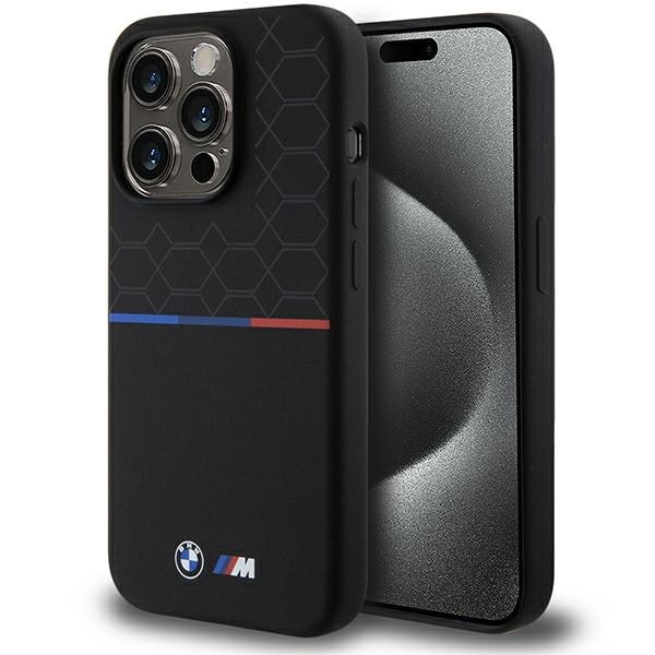 BMW - Hardcase M Silicone Pattern MagSafe (BMHMP15L22SMPK) - iPhone 15 Pro - Black KF2345232