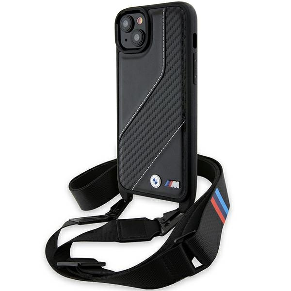 BMW - Leather M Edition Carbon Stripe & Strap (BMHCP15S23PSCCK) - iPhone 15 - Black KF2345313