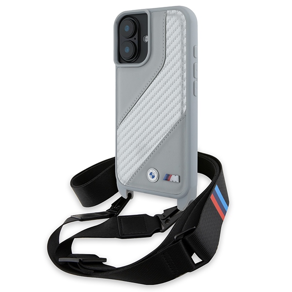 BMW - Leather M Edition Carbon Stripe & Strap (BMHCP16S23PSCCG) - iPhone 16 - Black KF2345330