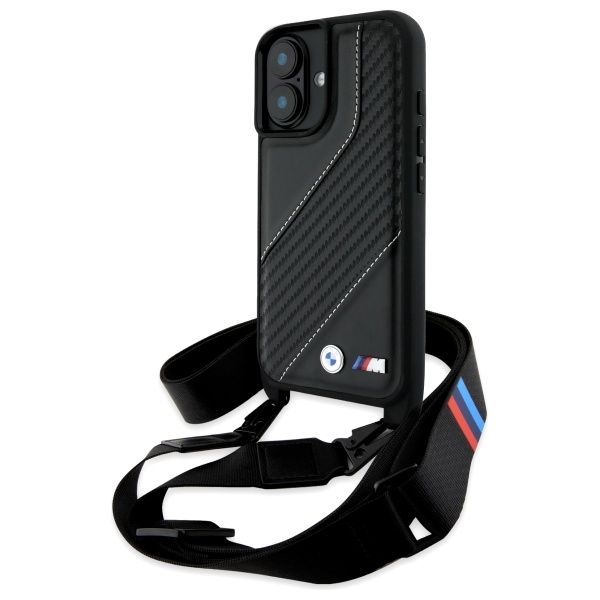 BMW - Leather M Edition Carbon Stripe & Strap (BMHCP16S23PSCCK) - iPhone 16 - Black KF2345342