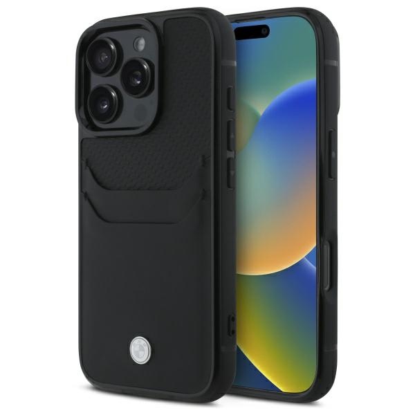 BMW - Natural Sign Leather Cardslot (BMHCP16X22RSEPK) - iPhone 16 Pro Max - Black KF2345378