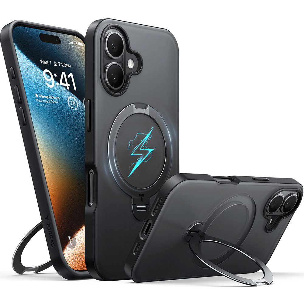 Torras - Ostand Spin Series - iPhone 16 - Black KF2344152