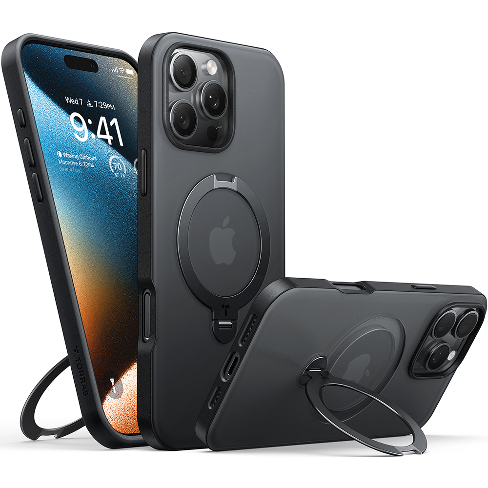 Torras - Ostand Spin Series - iPhone 16 Pro - Black KF2344156