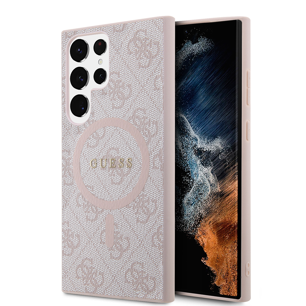 Guess - 4G Collection Leather MagSafe (GUHMS24LG4GFRP) - Samsung Galaxy S24 Ultra - Pink KF2340281