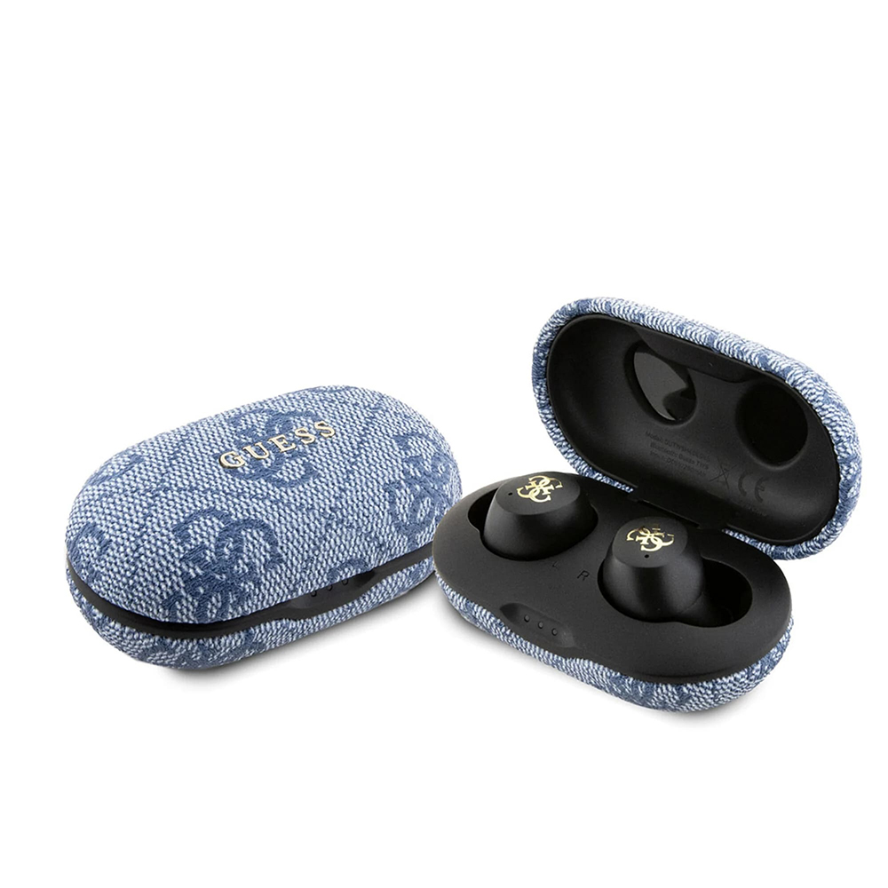 Guess - Wireless Earbuds 4G Metal (GUTWSP4EGB) - with Docking Station, Bluetooth 5.3, TWS, ENC, IPX5, 300mAh - Blue KF2342488