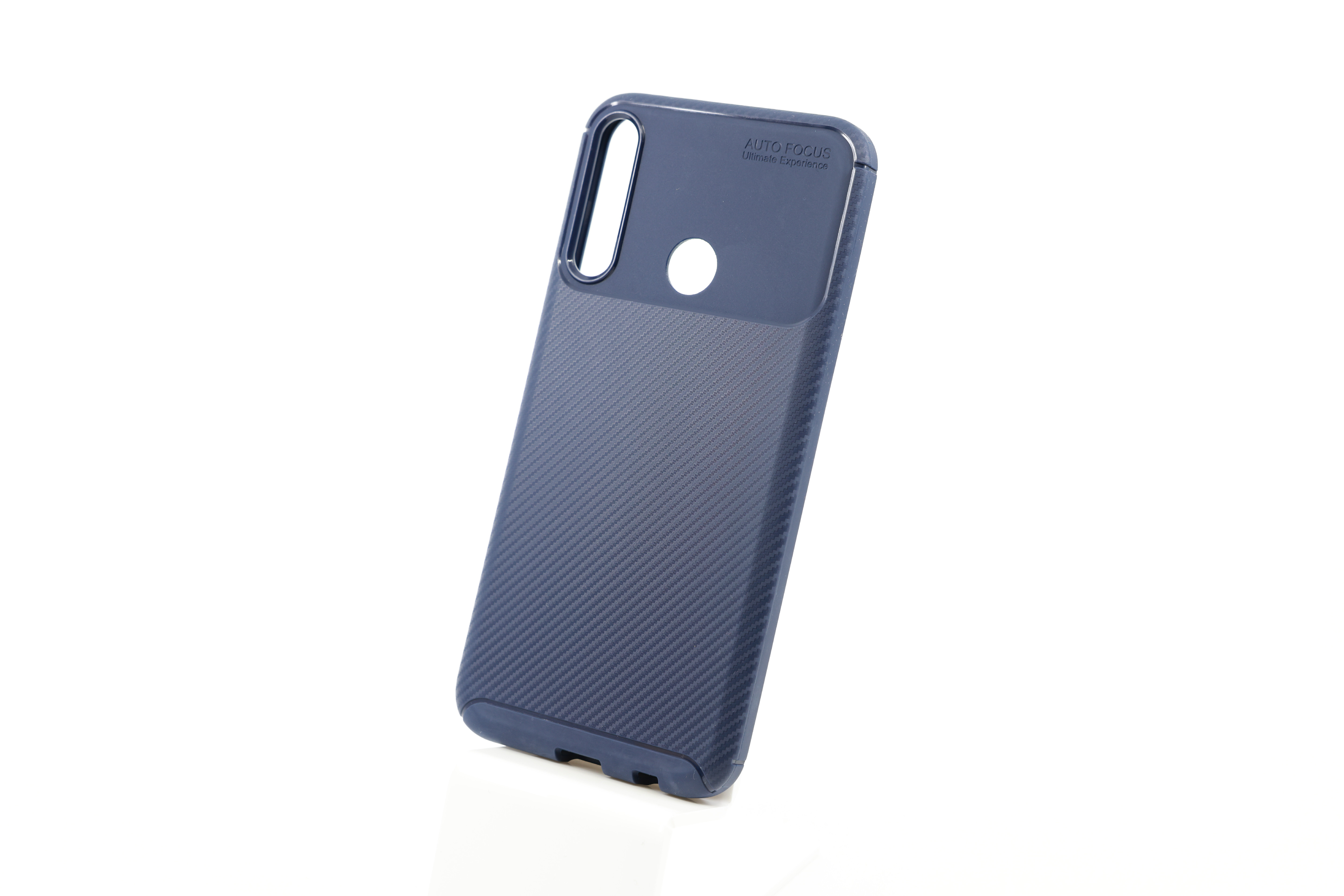 E-shop Bomba Mäkký obal carbon look pre Huawei - modrý Model Huawei: P40 Lite E / Y7p