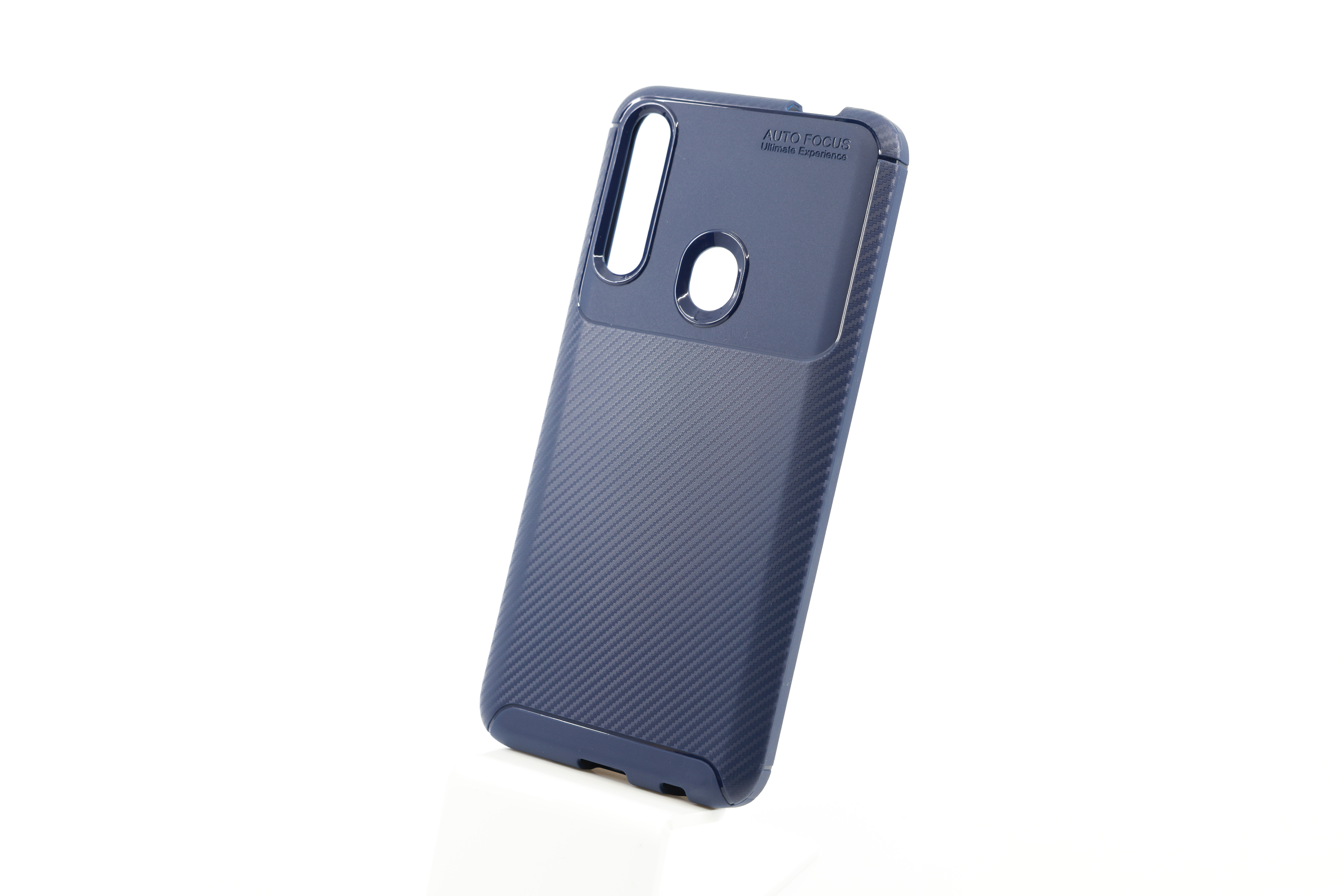 E-shop Bomba Mäkký obal carbon look pre Huawei - modrý Model Huawei: P Smart Z / Y9 Prime 2019