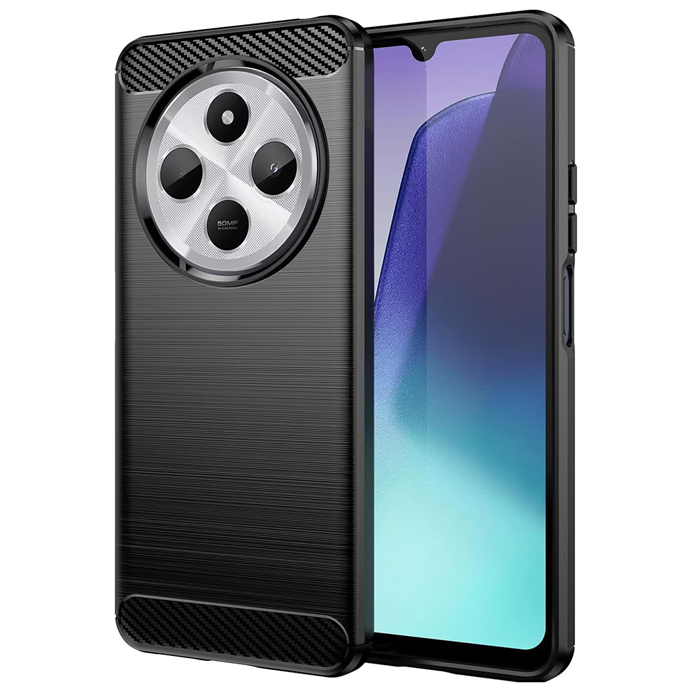 Techsuit - Carbon Silicone - Xiaomi Redmi 14C / Poco C75 - Black KF2338055