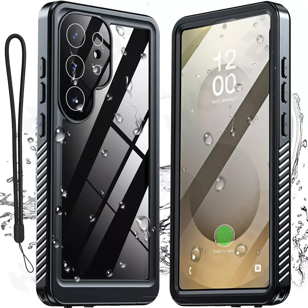 ShellBox Vodotesný IP68 kryt pre Samsung Galaxy S25 Ultra – čierny KF2346042