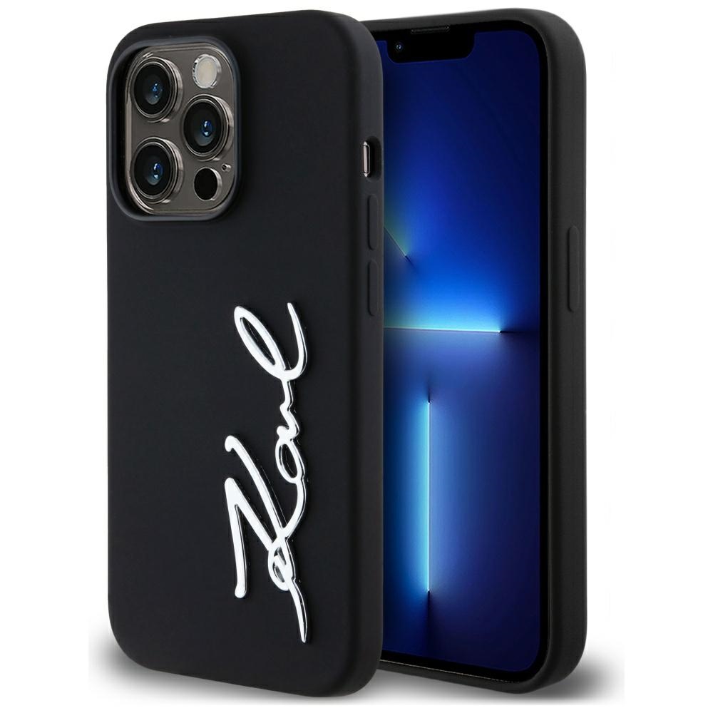Karl Lagerfeld Silicone Kryt pre iPhone 14 Pro – Karl Script KF2346554