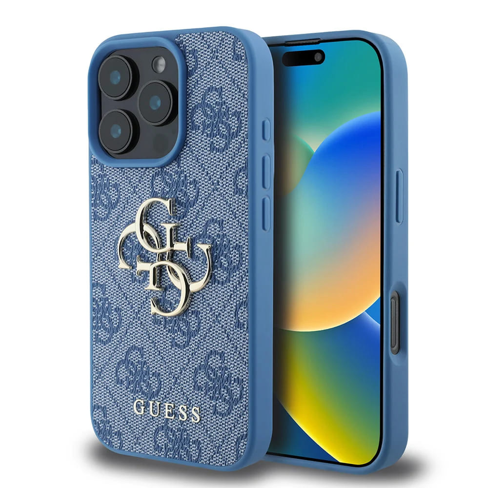 Guess Hardcase 4G Veľké Logo kryt na iPhone 16 Pro – modrý KF2339927