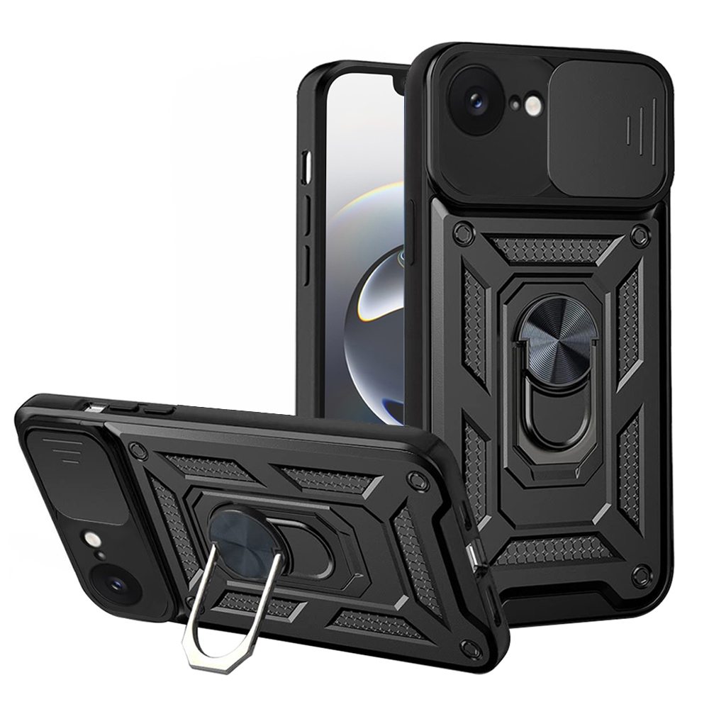 Techsuit CamShield Series kryt na iPhone 16e – čierny KF2328199