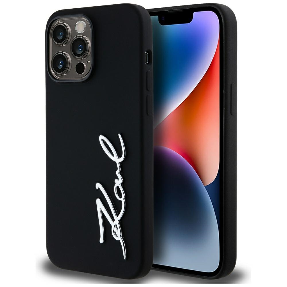 Karl Lagerfeld Silicone kryt na iPhone 14 Pro Max – Karl Script KF2346555