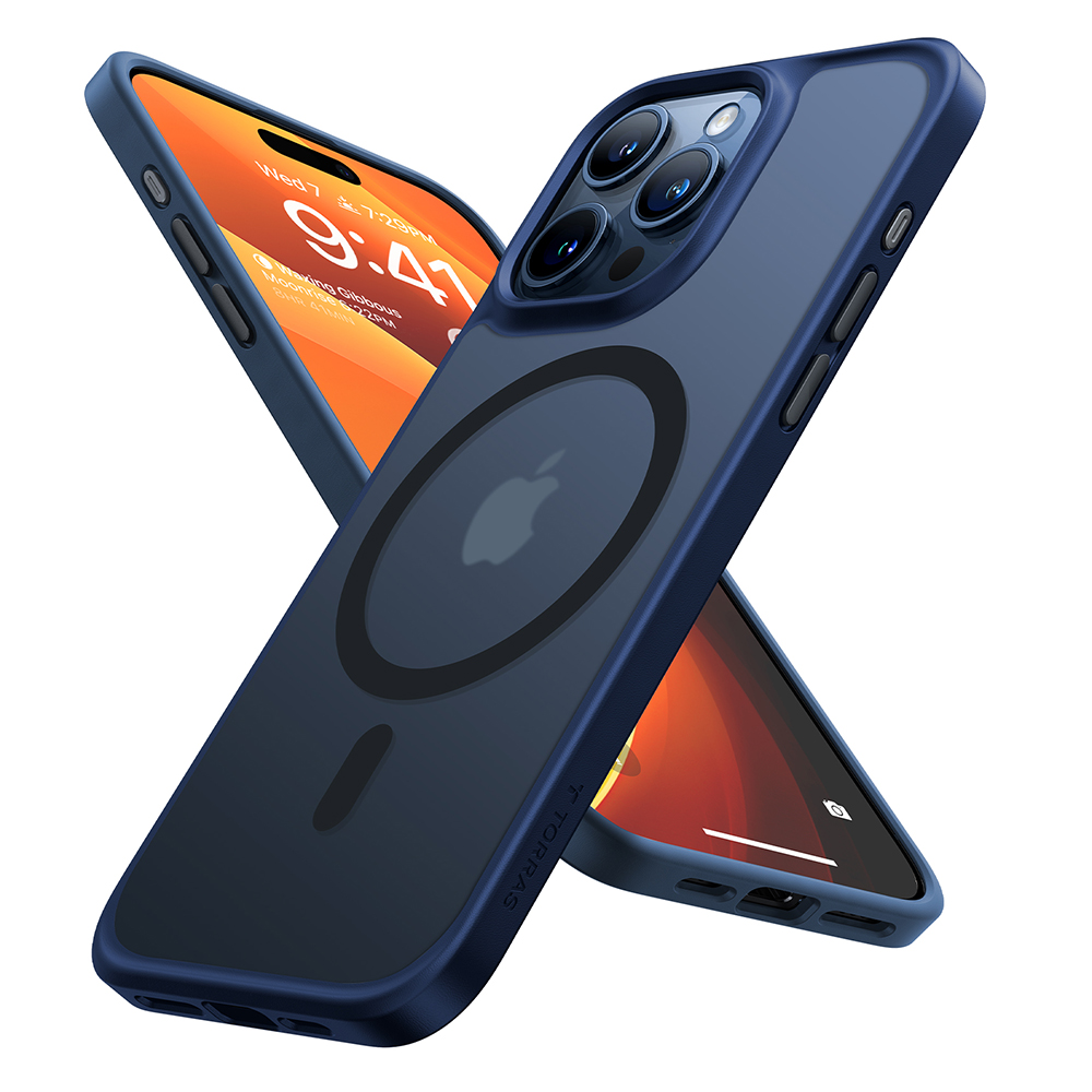 Torras Guardian Magnetic Series kryt na iPhone 15 Pro – tmavo modrý KF2344196
