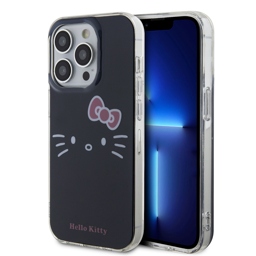 Hello Kitty Hardcase IML Kitty Face kryt na iPhone 15 Pro Max – čierny KF2345614