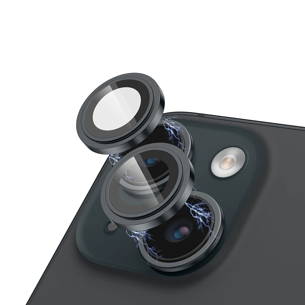 Lito S+ Camera Glass Protector sklo na kameru iPhone 15 / iPhone 15 Plus – čierne KF2315050