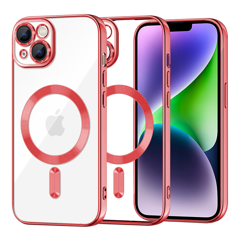 Techsuit Luxury Crystal MagSafe kryt na iPhone 14 Plus – červený KF2324604