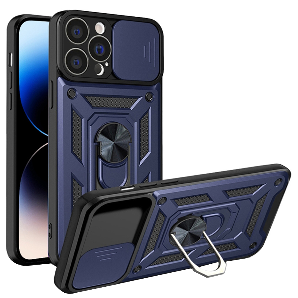 Techsuit CamShield Series kryt na iPhone 14 Pro – modrý KF2325395