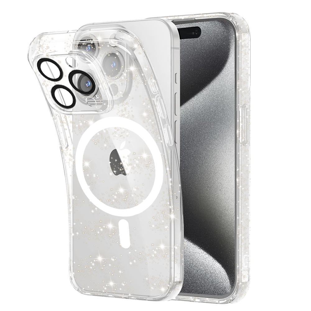 Techsuit SparkleSkin MagSafe Series kryt na iPhone 15 Pro Max – číry KF2326146